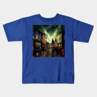 Starry Night in Diagon Alley Kids T-Shirt